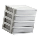 Maxbell Cosmetic Organizer Makeup Drawer Holder Jewellery Box Storage 4 Tier Gray