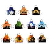 Maxbell Halloween Apron, Unisex Kitchen Bib Apron Adjustable Neck Cooking Gift A
