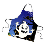 Maxbell Halloween Apron, Unisex Kitchen Bib Apron Adjustable Neck Cooking Gift A