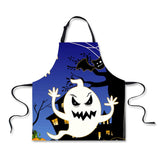 Maxbell Halloween Apron, Unisex Kitchen Bib Apron Adjustable Neck Cooking Gift A