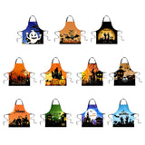 Maxbell Halloween Apron, Unisex Kitchen Bib Apron Adjustable Neck Cooking Gift A