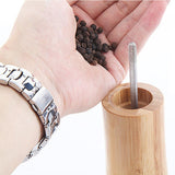 Maxbell Manual Wooden Pepper Salt Mill Grinder Herbs Spice Salt Shaker 16cm