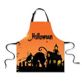 Maxbell Halloween Apron, Unisex Kitchen Bib Apron Adjustable Neck Cooking Gift H