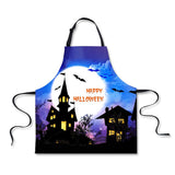Maxbell Halloween Apron, Unisex Kitchen Bib Apron Adjustable Neck Cooking Gift J
