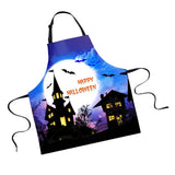 Maxbell Halloween Apron, Unisex Kitchen Bib Apron Adjustable Neck Cooking Gift J