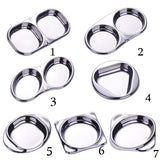 Maxbell Stainless Steel Seasoning Dish Sauce Sugar Spice Dipping Bowl Double Square