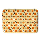 Maxbell Halloween Nonslip Bathroom Mat Halloween Flannel Floor Carpet Bedside Rug B