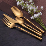 Maxbell Stainless Steel Cutlery Table Dinner Soup Spoon Fork Tableware Teaspoon