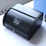 Maxbell Iron Bread Box Retro Bread Bin Cake Basket Storage Organizer Black