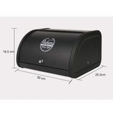 Maxbell Iron Bread Box Retro Bread Bin Cake Basket Storage Organizer Black