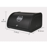 Maxbell Iron Bread Box Retro Bread Bin Cake Basket Storage Organizer Black