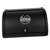 Maxbell Iron Bread Box Retro Bread Bin Cake Basket Storage Organizer Black