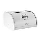 Maxbell Iron Bread Box Retro Bread Bin Cake Basket Storage Organizer White