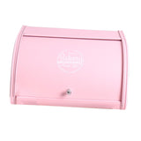 Maxbell Iron Bread Box Retro Bread Bin Cake Basket Storage Organizer Pink