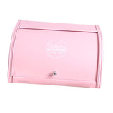 Maxbell Iron Bread Box Retro Bread Bin Cake Basket Storage Organizer Pink