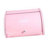 Maxbell Iron Bread Box Retro Bread Bin Cake Basket Storage Organizer Pink