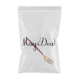 Maxbell Stainless Dinner Fork Cake Flatware Cutlery Dessert Fork Red + Golden