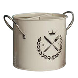 Maxbell Kitchen Hollow Bottom Spoon Fork Chopsticks Holder Box with Handles Beige