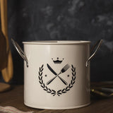 Maxbell Kitchen Hollow Bottom Spoon Fork Chopsticks Holder Box with Handles Beige