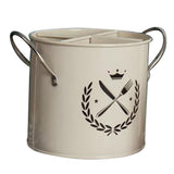 Maxbell Kitchen Hollow Bottom Spoon Fork Chopsticks Holder Box with Handles Beige