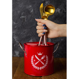 Maxbell Kitchen Hollow Bottom Spoon Fork Chopsticks Holder Box with Handles Red
