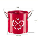 Maxbell Kitchen Hollow Bottom Spoon Fork Chopsticks Holder Box with Handles Red