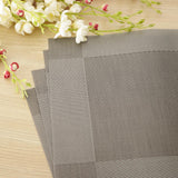 Maxbell 4pcs PVC Rectangle Placemat Heat Insulation Pad Dining Table Mat Gray - Aladdin Shoppers