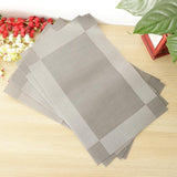 Maxbell 4pcs PVC Rectangle Placemat Heat Insulation Pad Dining Table Mat Gray - Aladdin Shoppers