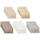 Maxbell 4pcs PVC Rectangle Placemat Heat Insulation Pad Dining Table Mat Gray - Aladdin Shoppers