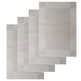 Maxbell 4pcs PVC Rectangle Placemat Heat Insulation Pad Dining Table Mat Gray - Aladdin Shoppers