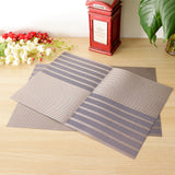 Max 2pcs PVC Rectangle Placemat Heat Insulation Pad Dining Table Mat Blue