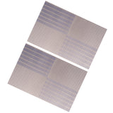 Max 2pcs PVC Rectangle Placemat Heat Insulation Pad Dining Table Mat Blue