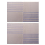 Max 2pcs PVC Rectangle Placemat Heat Insulation Pad Dining Table Mat Blue