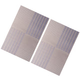 Max 2pcs PVC Rectangle Placemat Heat Insulation Pad Dining Table Mat Blue