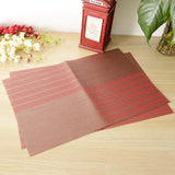 Max 2pcs PVC Rectangle Placemat Heat Insulation Pad Dining Table Mat Red