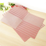 Max 2pcs PVC Rectangle Placemat Heat Insulation Pad Dining Table Mat Red