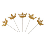 Max 5Pcs Gold Crown Cake Topper Crown Food Picks Baby shower Decor SKCQ002