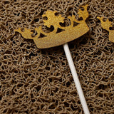 Max 5Pcs Gold Crown Cake Topper Crown Food Picks Baby shower Decor SKCQ002