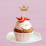 Max 5Pcs Gold Crown Cake Topper Crown Food Picks Baby shower Decor SKCQ002