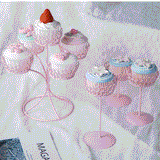 Maxbell Wedding Birthday Cake Stand Iron Cupcake Dessert Display Rack Pink - Aladdin Shoppers