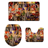 Max Christmas Toilet Seat Cover Rug Bathmat Bathroom Xmas Decor Party Decor D