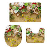 Max Christmas Toilet Seat Cover Rug Bathmat Bathroom Xmas Decor Party Decor H