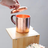 Max Moscow Mule Mug Cup Tea Coffee Beer Drinking Mug with Lid Copper 550ml