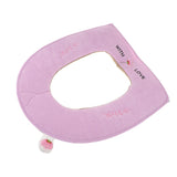 Max Bathroom Soft Washable Cloth Toilet Seat Cover Pads HJY-6262 deep Pink