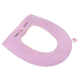 Max Bathroom Soft Washable Cloth Toilet Seat Cover Pads HJY-6262 deep Pink