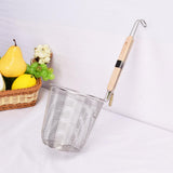 Maxbell Kitchen Noodle Strainer with Hook, Stainless Steel, Deep Fry Basket  M