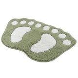 Maxbell Cute Big Feet Bathroom Mat Door Mat Foot Print Floor Rug Green 40x60cm - Aladdin Shoppers