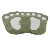 Maxbell Cute Big Feet Bathroom Mat Door Mat Foot Print Floor Rug Green 40x60cm - Aladdin Shoppers