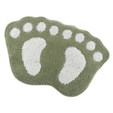 Maxbell Cute Big Feet Bathroom Mat Door Mat Foot Print Floor Rug Green 40x60cm - Aladdin Shoppers