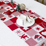 Max Christmas Reindeer Printed Table Flag Tablecloths Party Decoration Style_1